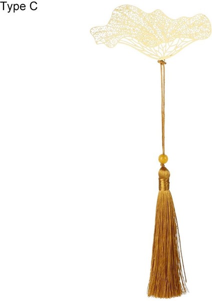 C Tipi Kutu Stili Yok Metal Ayraç Çiçekler Yaprak Damar Oyuk Akçaağaç Kayısı Püsküllü Zımba Ile Okuma Işareti Kitap Klip Kırtasiye Okul Malzemeleri Için (Yurt Dışından)