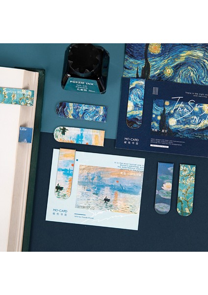 B Tarzı 1 Adet Manyetik Kitap Ayraçları, Bullet Journal Aksesuarları Van Gogh Monet'İn Sanatsal Kitap Işaretleyicisi Kırtasiye Öğrenci Ofis Malzemeleri (Yurt Dışından) modelleri