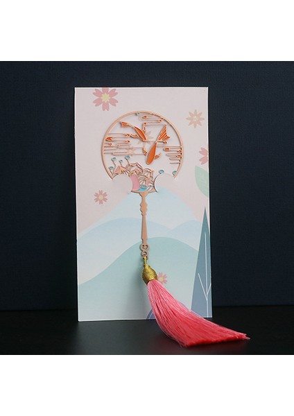 No.1 Tarzı Öğretmen si Öğrenci Kırtasiye Okul Malzemeleri Için 1 Adet Metal Tavuskuşu Yer Işareti Sevimli Kedi Japon Balığı Pirinç Püskül Retro Kitap Ayraç (Yurt Dışından)