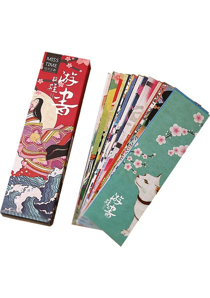 Kawaii Retro Okul Kağıdı Kitap Işareti Japon Tarzı Yer Imleri (Yurt Dışından)