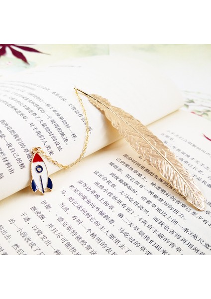 J Tarzı Ezone 1 Adet Metal Tüy Kitap Ayracı Yaratıcı Kolye Arkadaşlar Için Kırtasiye Okul Ofis Malzemesi (Yurt Dışından)