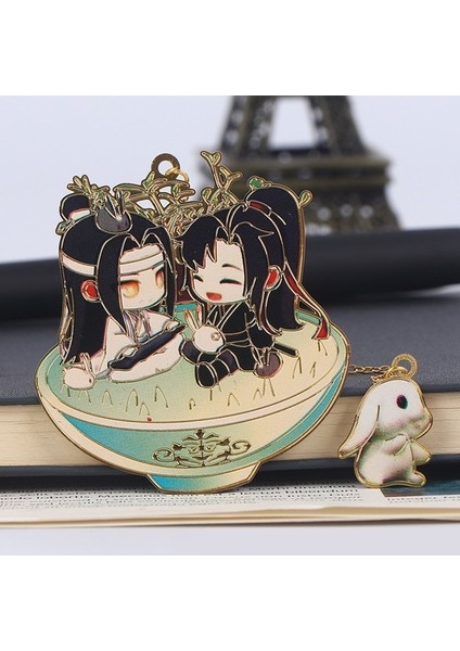 No.10 Tarzı Kovuk Açma Metal Alarmlı Kitap Ayıracı - Wei Wuxian Lan Wangji Mo Dao Zu Shi Uğursuz Tarikatların Büyük Ustası (Yurt Dışından)