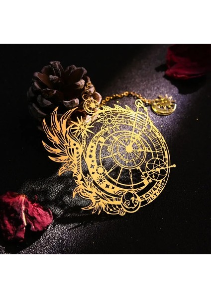 F-2 Adet Mini Tarzı Retro Time Hollow Güneş Ay Metal Ayraç Lüks Avrupa Saat Kitap Ayracı Ofis Okul Kırtasiye Öğretmen Kutu Paketi (Yurt Dışından) modelleri