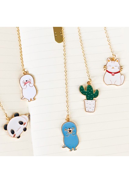 E Stili 1X Kaktüs Su Samuru Kedi Panda Metal Kolye Ayraç Sayfa Kağıt Klipsi (Yurt Dışından) fiyatları