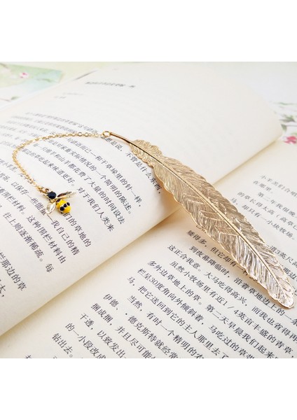 K Tarzı Ezone 1Pc Metal Tüy Kitap Ayracı Yaratıcı Kolye Ayracı Kutusu Ambalaj Öğrenciler Kırtasiye Arkadaşlar Için (Yurt Dışından)