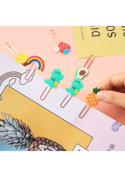 F Stili 1 Adet Kore Yaratıcı Karikatür Yer Işareti Öğrenci Kağıt Klipsi Metal Klips Şekilli Kağıt Klipsi Dekoratif Küçük Iğne (Yurt Dışından) fırsatları