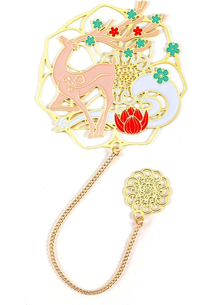 D Stili Baoxiang Çiçek Yer Işareti Ejderha Fenghuang Luan Karikatür Metal Yer Işareti Mark Memo Öğrenci Ders Kitapları Ve Kırtasiye (Yurt Dışından)