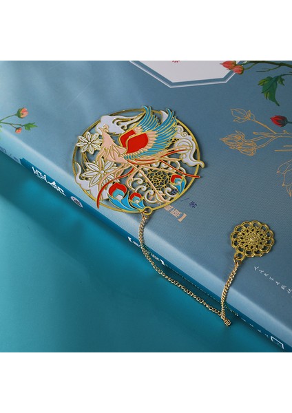 D Stili Baoxiang Çiçek Yer Işareti Ejderha Fenghuang Luan Karikatür Metal Yer Işareti Mark Memo Öğrenci Ders Kitapları Ve Kırtasiye (Yurt Dışından) modelleri