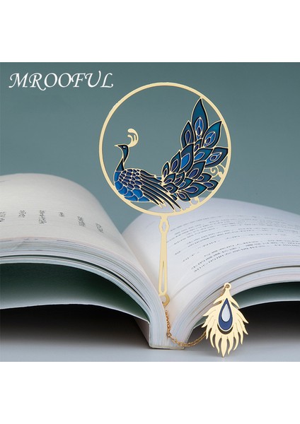 No.3 Tarzı Çin Tarzı Pirinç Geyik Tavuskuşu Kitap Ayracı Kolye Retro Kitap Klipsi Sayfa Işareti Öğrenci Kırtasiye Okul Ofis Malzemeleri (Yurt Dışından) modelleri