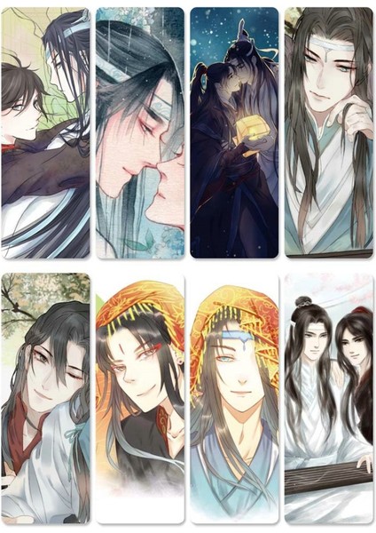 Stil 4 Stil 8 Parça Anime Mo Dao Zu Shi Kitap Ayracı Su Geçirmez Şeffaf Pvc Plastik Ayracı Güzel Kitap Ayracı (Yurt Dışından) modelleri