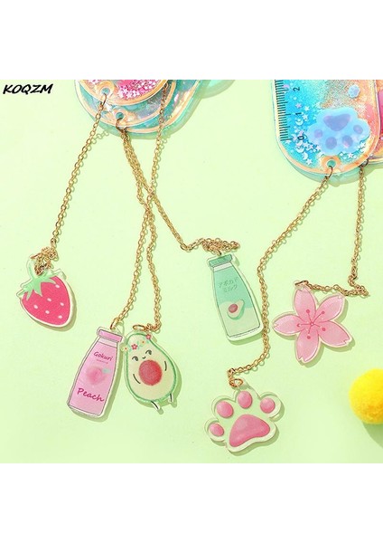 A1 Stili Çocuklar Için Olarak Kawaii Yaprak Ayraçlı Çok Fonksiyonlu 15Cm Cetvel Kolye Parıltılı Kitap Ayıraç Okul Ofis Malzemeleri Papelaria (Yurt Dışından) indirimleri