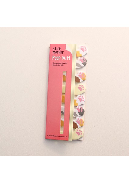 Pembe Kedi Pençeleri Stili Öğrenciler Için Sevimli Japon Ve Kore Kırtasiye Sırası Otur Hayvan Ayraç N Defa Not Defteri (Yurt Dışından)