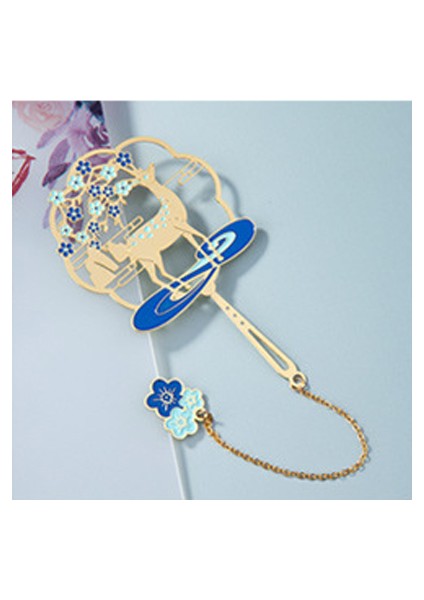 No.2 Tarzı Çin Tarzı Pirinç Geyik Tavuskuşu Kitap Ayracı Kolye Retro Kitap Klipsi Sayfa Işareti Öğrenci Kırtasiye Okul Ofis Malzemeleri (Yurt Dışından)