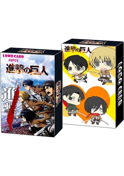Rastgele1 Kutu Stili Anime Attack On Titan Lomo Kartı Fotokart Figma Eren Jaeger Mikasa Ackerman Levi Rivaille Rival Ackerman Çocuk si (Yurt Dışından)