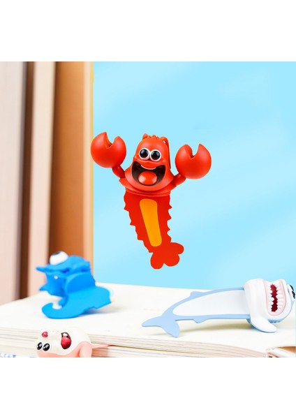 Mühür Stili 3D Stereo Yer Işaretçisi Sevimli Çizgi Film Hayvan Okuma Ayracı Sevimli Denizanası Istakoz Yer Işaretçisi Sayfaları Çocuklar Okul Kırtasiye Malzemeleri (Yurt Dışından) fırsatları