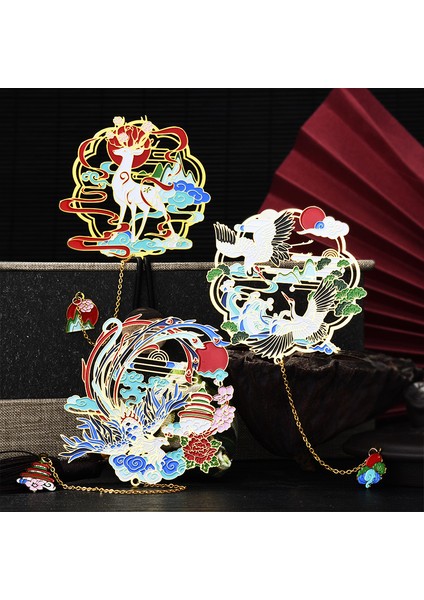 No.12 Tarzı Çin Tarzı Anka Kuşu Ayraç Retro Metal Oyuk Sayfalama Kitap Kelepçesi Okul Öğrencileri Ofis Malzemeleri Yaratıcı Kırtasiye (Yurt Dışından) fiyatları