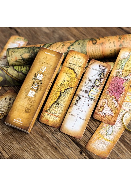 Retro Harita Stili Eski Harita Stilinde Kitap Ayraçları Retro Okuma Yer Işaretçi Yapım Kitabı Kırtasiye Yaratıcı Kağıt Ayraç Okul Malzemeleri (Yurt Dışından)