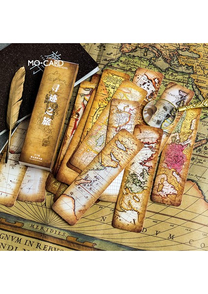 Retro Harita Stili Eski Harita Stilinde Kitap Ayraçları Retro Okuma Yer Işaretçi Yapım Kitabı Kırtasiye Yaratıcı Kağıt Ayraç Okul Malzemeleri (Yurt Dışından) fiyatları