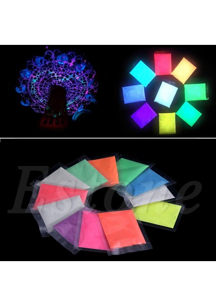 Sıcak Pembe Tarzı Florasan Süper Parlak Karanlıkta Parlayan Toz Parıltı Parçacığı (Yurt Dışından) modelleri