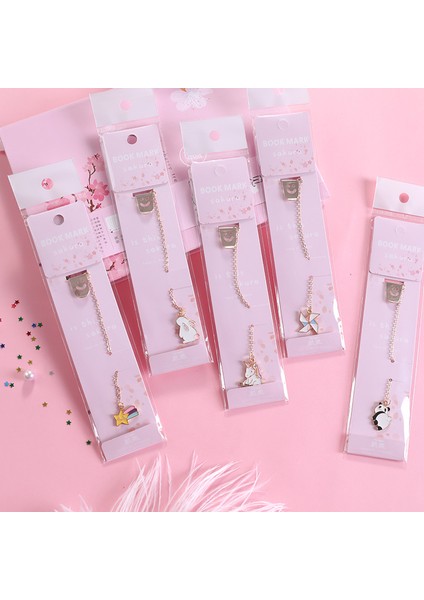 No.4 Tarzı Sevimli Köpek Unicorn Et Metal Kitap Ayraçları Sevimli Kedi Panda Kitap Işaretçileri Çocuklar Kırtasiye Okul Malzemeleri (Yurt Dışından) fırsatları