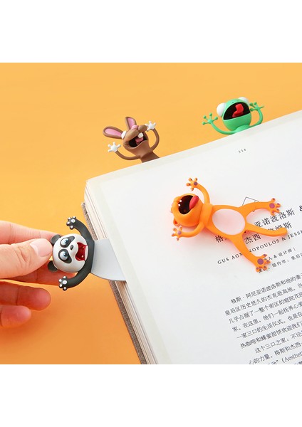 8 Eşek Stili Kitap Okuma Için Yaratıcı 3D Stereo Ayraç Sevimli Panda Köpek Köpek Balığı Sayfa Tutucu Çocuk ler Okul A6660 (Yurt Dışından)