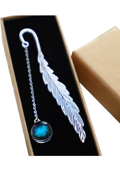 Yay Stili Yaratıcı Parlak 12 Burç Kitap Ayracı Kolye Metal Kitap Ayracı Kırtasiye Okul Ofis Malzemesi (Yurt Dışından)