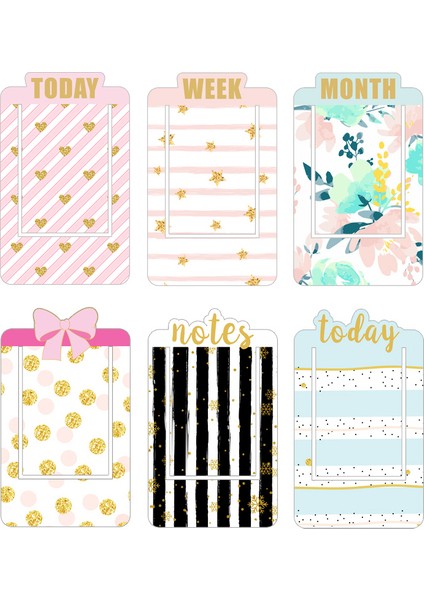 Siyah Notlar Stili Frontheon Pvc Kaplı Plastik Ayraçlar Planlayıcı Düzenleyici Bugün Hafta Ay Notlar Indeks Kitap Işaretçiler Günlük Malzemeleri (Yurt Dışından) indirimleri