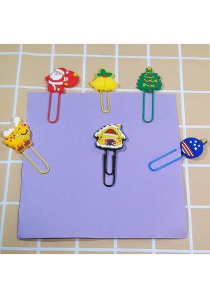 4098-14 Tarzı Noel Ayraçları Noel Baba Kar Küreme Sayfa Tutucu Kağıt Kelepçeler Öğretmen Öğrenciler Kırtasiye Okul Malzemesi Parti si (Yurt Dışından) indirimleri