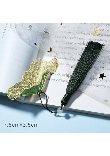 No.4 Tarzı Yaratıcı Lotus Dört Yonca Metal Kitap Ayracı - Kitapsa Stil Kolye Kitap Ayracı Öğretmen leri Ofis Okul Kırtasiye (Yurt Dışından)