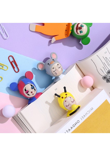 Kedi Stili 3D Stereo Karikatür Hayvan Yer Işaretcileri Sevimli Ayı Köpek Pvc Malzeme Komik Öğrenci Okul Kırtasiye Çocuk Yer Işareti (Yurt Dışından) modelleri