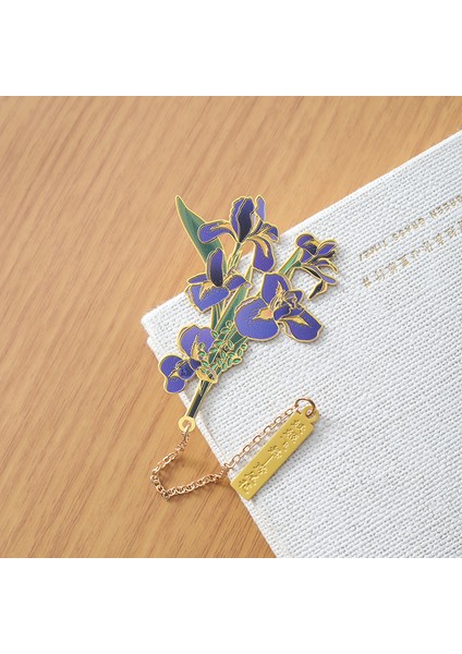 Bir Stil Çin Tarzı Çiçekler Pirinç Ayraçlı Tüy Kolye Retro Kitap Kelepçeleri Öğrenci Ince Hatıra Okul Ofis Malzemeleri (Yurt Dışından)