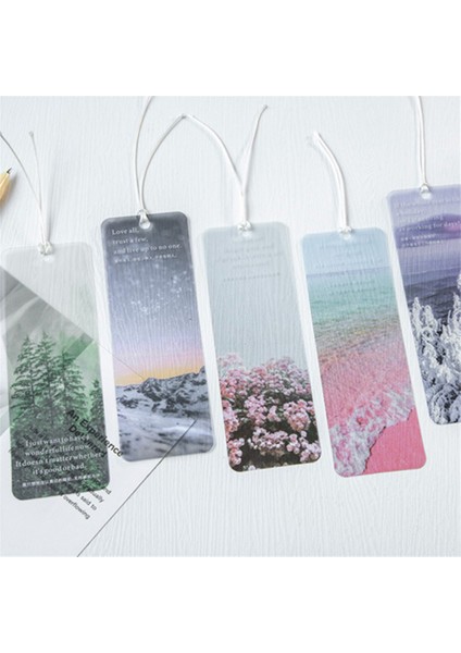 Bir Stil Sırt Manzara Serisi Ayraçlar Pet Mat Ayraç Okuma Aracı El Hesabı Okuma Yardımı Dekorasyon Okul Malzemeleri (Yurt Dışından) fırsatları