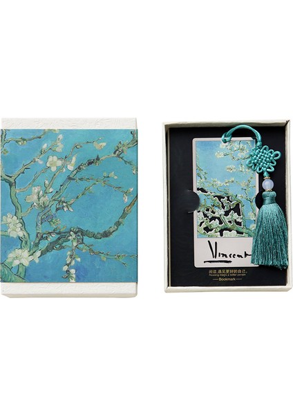 D Stili Van Gogh Temalı Yaratıcı Oyuk Metal Ayraç Sanat Resim Moda Kitap Işaretleyici (Yurt Dışından)