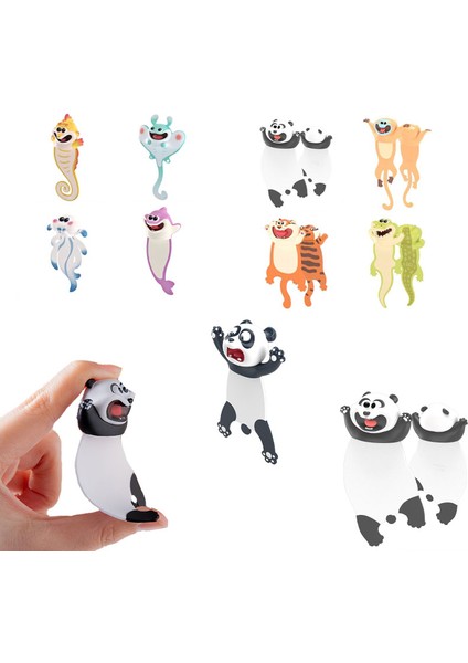 Denizatı Tarzı 3D Stereo Çizgi Film Hayvan Ayraç Al Kawaii Kedi Pvc Malzeme Öğrenci Okul Kırtasiye Çocuk Ayraç (Yurt Dışından) modelleri