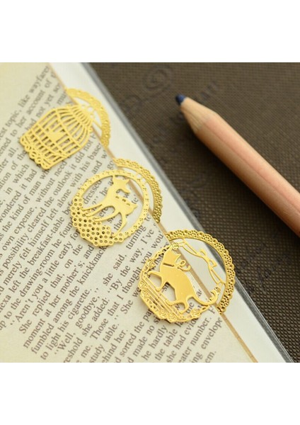 Anahtar Stili Kitaplar Için 3 Parça Sevimli Aksesuar Kedi Kalp Tavşan Kitap Ayraçları Vintage Metal-Bira Kitap Ayracı Hayvan Ayraç Okul Malzemeleri (Yurt Dışından) fırsatları