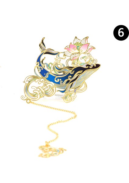 N6 Stili Lüks Metal Ayraç Çin Tarzı Retro Hayvan Şekilli Kırtasiye Yaratıcı Öğretmen Öğrenci Okul Ofis Malzemeleri (Yurt Dışından)