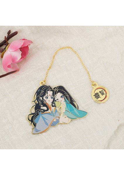 No.10 Tarzı Anime Cenneti Resmi'Nin Kutsal Lütuf Ayraç Tian Guan Ci Fu Metal Oyulmuş Kitap Işaretleri (Yurt Dışından)