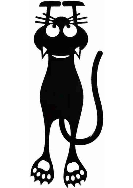 Bir Stil Bir Parça Karikatür Siyah Kedi Kitap Ayraç Yaratıcı Oyuk Kitap Ayraç Okuma Tutucu Tasarım Araçları Plastik Karikatür Okul Kitap Malzemeleri W8G5 (Yurt Dışından)