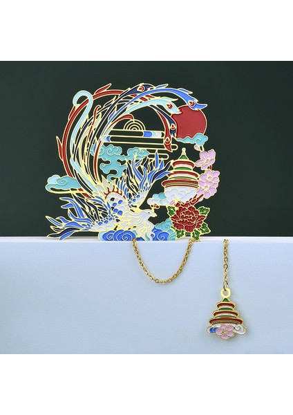 No.7 Tarzı Çin Tarzı Anka Kuşu Ayraç Retro Metal Oyuk Sayfalama Kitap Kelepçesi Okul Öğrencileri Ofis Malzemeleri Yaratıcı Kırtasiye (Yurt Dışından) fırsatları