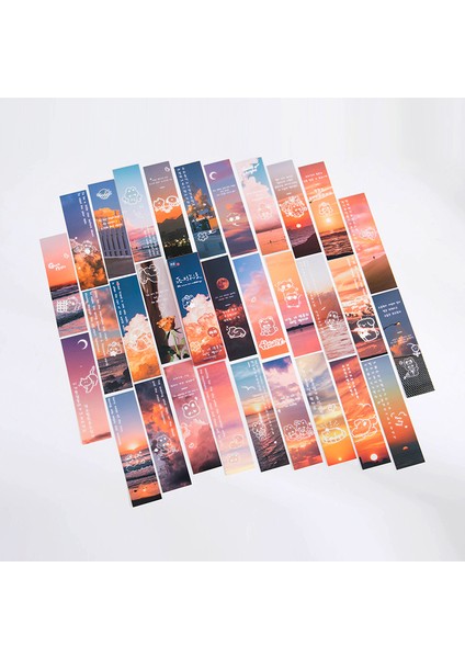 D Stili Kozmik Galaksi Kağıt Parlak Ay Işığı Ayraç Kitap Okuma Sayfa Ayırıcı Kırtasiye Malzemeleri (Yurt Dışından)