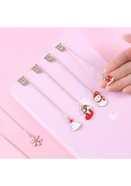 Kardan Adam Stili Kore Sevimli Noel Kolye Ayraç Öğrenci Kırtasiye Metal Dosya Sayfa Ayraç Öğretmen si (Yurt Dışından) modelleri