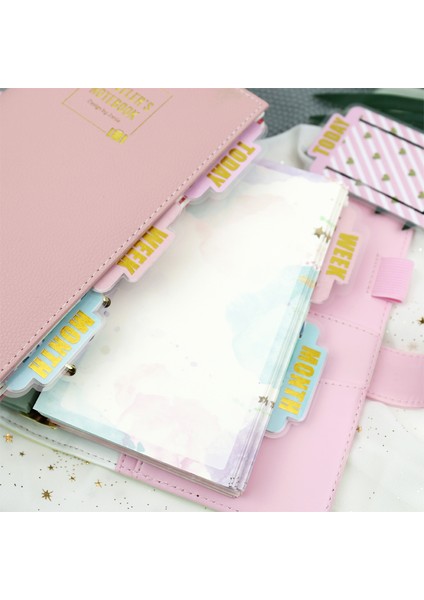 Yıldız Haftası Stili Frontheon Pvc Kaplı Plastik Ayraçlar Planlayıcı Düzenleyici Bugün Hafta Ay Notlar Indeks Kitap Işaretçiler Günlük Malzemeleri (Yurt Dışından) fırsatları
