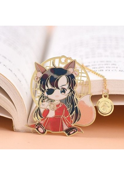 No.2 Tarzı Anime Cenneti Resmi'Nin Kutsal Lütuf Ayraç Tian Guan Ci Fu Metal Oyulmuş Kitap Işaretleri (Yurt Dışından)