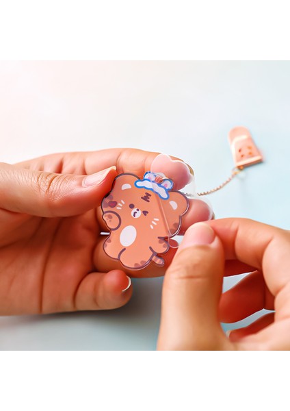 No.5 Tarzı Sevimli Kaplan Kolye Yer Işareti Akrilik Malzeme Paslanmaz Çelik Zincir Kitap Sayfa Kelepçesi Sayfa Işareti Öğrenci Kawaii Kırtasiye (Yurt Dışından) indirimleri
