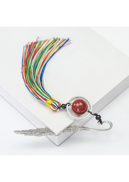 Çok Renkli Stil 1 Adet Retro Tarzı Püsküllü Boncuklu Kitap Ayraçları Metal Kitap Sayfa Işareti Vintage Çin Tarzı Kitap Etiketi Yaratıcı Öğrenci Kırtasiye (Yurt Dışından)