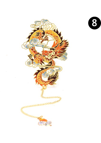 N8 Stili Lüks Metal Ayraç Çin Tarzı Retro Hayvan Şekilli Kırtasiye Yaratıcı Öğretmen Öğrenci Okul Ofis Malzemeleri (Yurt Dışından)