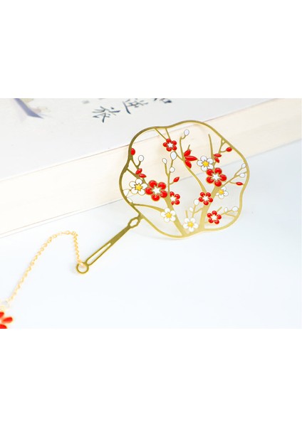 Camgöbeği Tarzı Çin Tarzı Metal Ayraç Tavus Kuşu Antik Yelpaze Ayraç Öğrenci si Okul Ofis Kırtasiye Malzemeleri - Türkçe (Yurt Dışından)