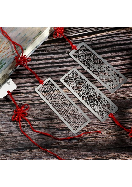No.3 Tarzı 1 Adet Vintage Gümüş Çin Tarzı Oymalı Metal Kitap Ayraçları Kırmızı Ip Püskül İle Çocuklar Ve Öğrenciler Için Okul Kırtasiye Malzemeleri (Yurt Dışından) fiyatları