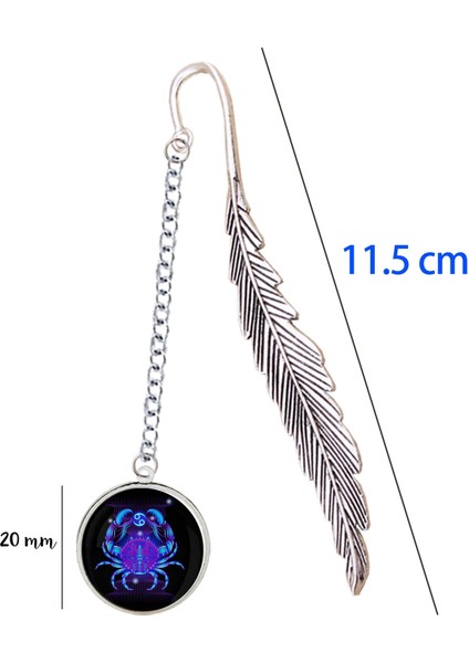 No.7 Tarzı Moda Galaksi 12 Burç Metal Ayraç Tasarımı Zodyak Burcu Astroloji Kolye Okuyucu Için Yıldız Işareti Kitap Ayracı Mate Marker - (Yurt Dışından)