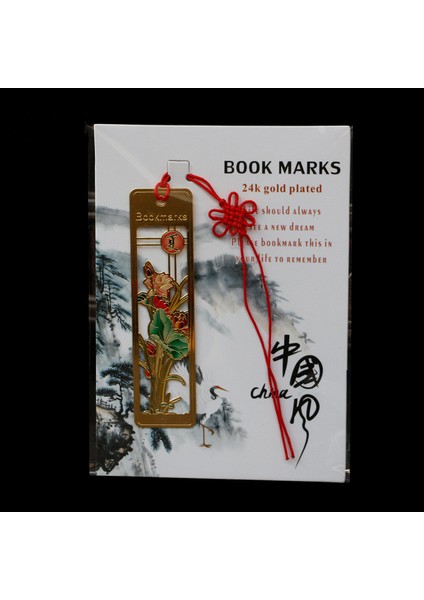 24K Altın Kaplama Çin Klasik Tarzı Ayraç Merlin Bambu Krizantem Metal Kitap Ayraçları (Yurt Dışından) modelleri